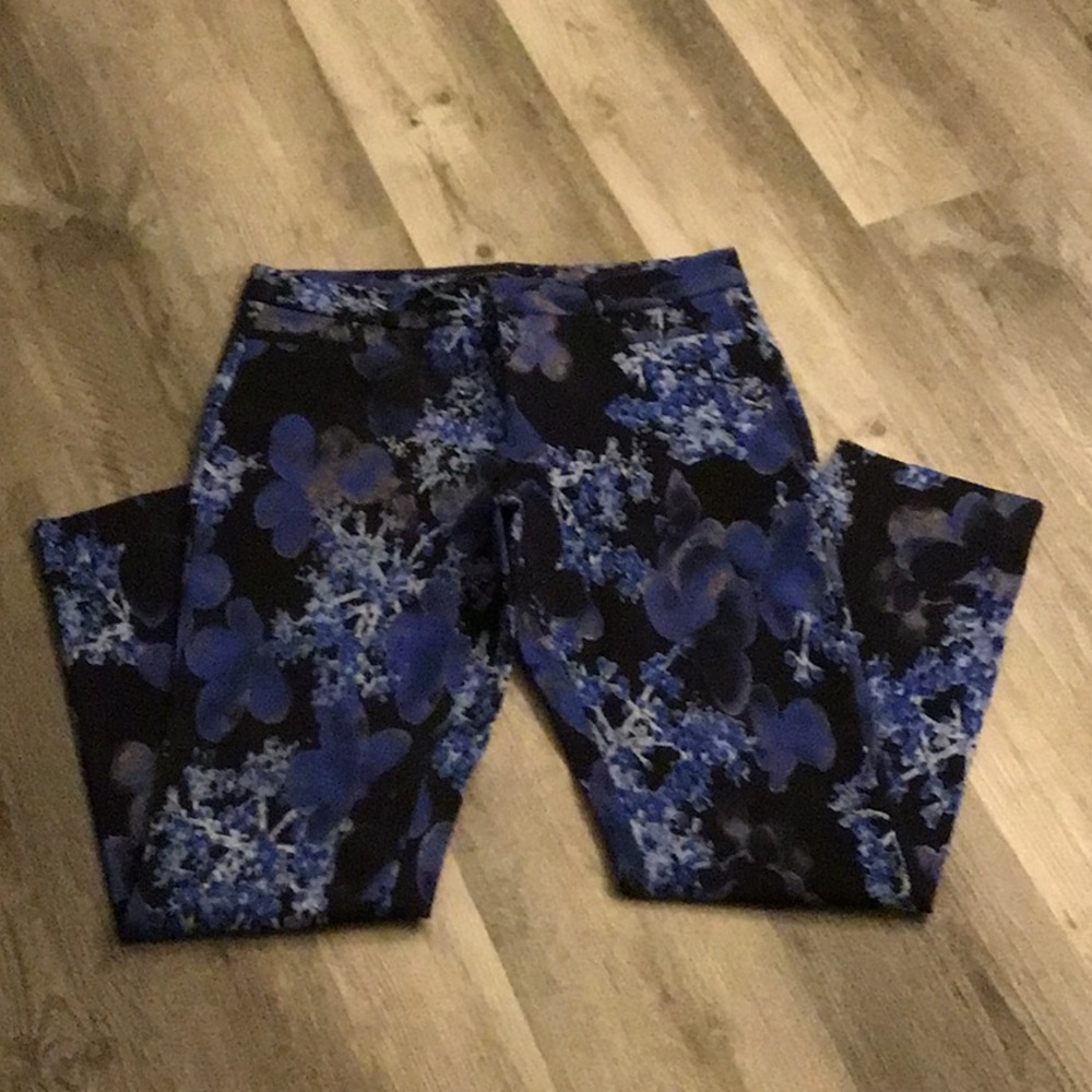 Floral Straight Leg Pants sz 8L - Picture 3 of 6